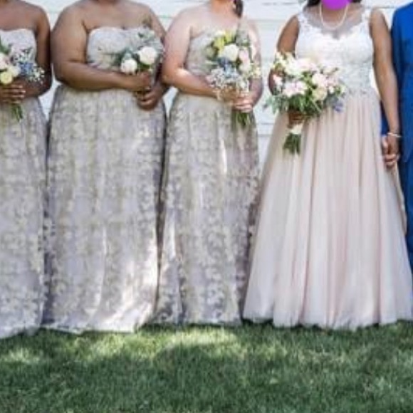 Unaltered Mocha Formal Prom Bridesmaid Dress - Picture 2 of 9